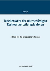 Tabellenwerk der nachschüssigen Restwertverteilungsfaktoren