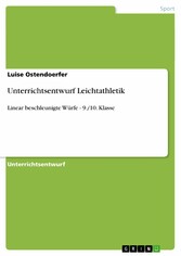 Unterrichtsentwurf Leichtathletik