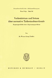 Verbotsirrtum und Irrtum über normative Tatbestandsmerkmale.