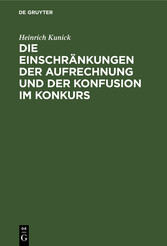 Die Einschränkungen der Aufrechnung und der Konfusion im Konkurs