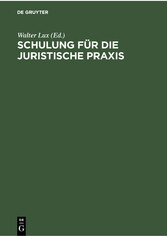 Schulung für die Juristische Praxis