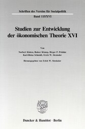 Die Umsetzung wirtschaftspolitischer Grundkonzeptionen in die kontinentaleuropäische Praxis des 19. und 20. Jahrhunderts, I. Teil.