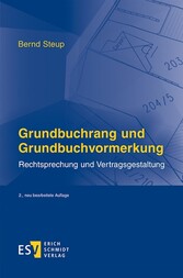 Grundbuchrang und Grundbuchvormerkung