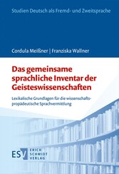 Das gemeinsame sprachliche Inventar der Geisteswissenschaften