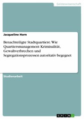 Benachteiligte Stadtquartiere. Wie Quartiersmanagement Kriminalität, Gewaltverbrechen und Segregationsprozessen autoritativ begegnet