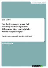 Attributionsverzerrungen bei Leistungsbeurteilungen von Führungskräften und mögliche Vermeidungsstrategien