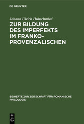 Zur Bildung des Imperfekts im Frankoprovenzalischen