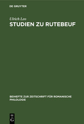 Studien zu Rutebeuf