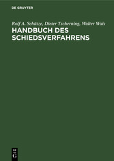 Handbuch des Schiedsverfahrens