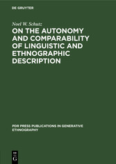 On the Autonomy and Comparability of Linguistic and Ethnographic Description