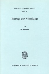 Beiträge zur Nebenklage.