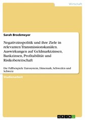 Negativzinspolitik und ihre Ziele in relevanten Transmissionskanälen. Auswirkungen auf Geldmarktzinsen, Bankzinsen, Profitabilität und Risikobereitschaft