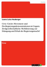 Civic Circles Movement und Pro-Regierungsdemonstrationen in Ungarn. Zivilgesellschaftliche Mobilisierung zur Erlangung und Erhalt der Regierungsmacht?