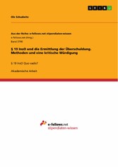 § 19 InsO und die Ermittlung der Überschuldung. Methoden und eine kritische Würdigung