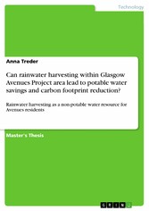 Can rainwater harvesting within Glasgow Avenues Project area lead to potable water savings and carbon footprint reduction?