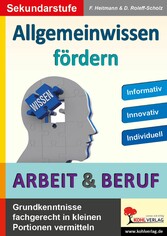 Allgemeinwissen fördern ARBEIT und BERUF