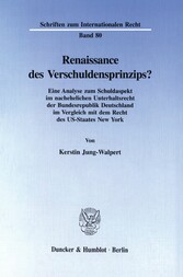 Renaissance des Verschuldensprinzips?