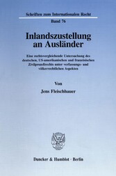 Inlandszustellung an Ausländer.