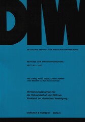 Verflechtungsanalysen für die Volkswirtschaft der DDR am Vorabend der deutschen Vereinigung.