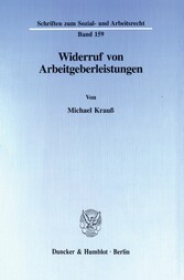 Widerruf von Arbeitgeberleistungen.