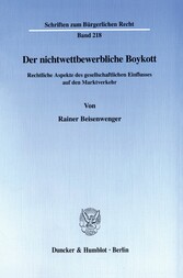 Der nichtwettbewerbliche Boykott.