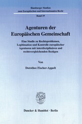 Agenturen der Europäischen Gemeinschaft.