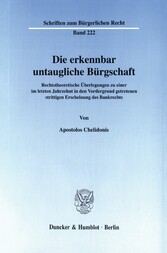 Die erkennbar untaugliche Bürgschaft.