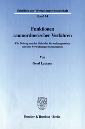 Funktionen raumordnerischer Verfahren.