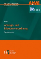 Anzeige- und Erlaubnisverordnung