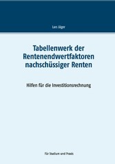 Tabellenwerk der Rentenendwertfaktoren nachschüssiger Renten