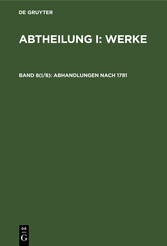 Abhandlungen nach 1781