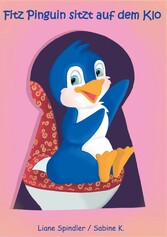 Fitz Pinguin sitzt auf dem Klo