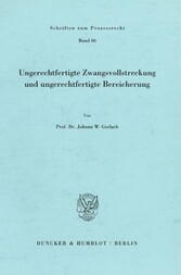 Ungerechtfertigte Zwangsvollstreckung und ungerechtfertigte Bereicherung.