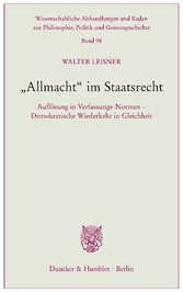 »Allmacht« im Staatsrecht.