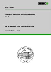 Die WTO und die neue Welthandelsrunde