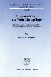 Organisationen der Wohlfahrtspflege.