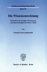 Die Wissenszurechnung.