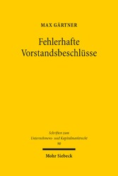 Fehlerhafte Vorstandsbeschlüsse