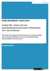 Online-PR - Lohnt sich ein kommunikationsorientierter Webauftritt für Unternehmen?