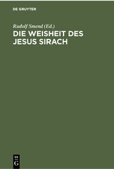 Die Weisheit des Jesus Sirach