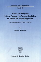 Schutz vor Fluglärm bei der Planung von Verkehrsflughäfen im Lichte des Verfassungsrechts.