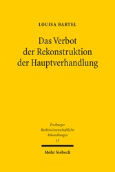 Das Verbot der Rekonstruktion der Hauptverhandlung