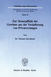 Zur Steuerpflicht der Gewinne aus der Veräußerung von Privatvermögen.