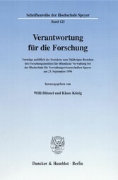 Verantwortung für die Forschung.