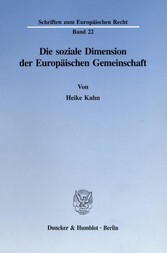 Die soziale Dimension der Europäischen Gemeinschaft.