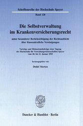 Die Selbstverwaltung im Krankenversicherungsrecht