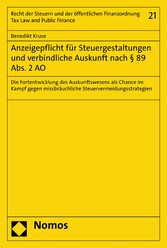 Anzeigepflicht für Steuergestaltungen und verbindliche Auskunft nach § 89 Abs. 2 AO