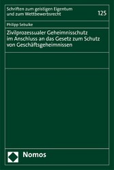 Zivilprozessualer Geheimnisschutz im Anschluss an das Gesetz zum Schutz von Geschäftsgeheimnissen