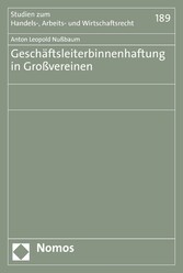 Geschäftsleiterbinnenhaftung in Großvereinen