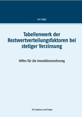 Tabellenwerk der Restwertverteilungsfaktoren bei stetiger Verzinsung